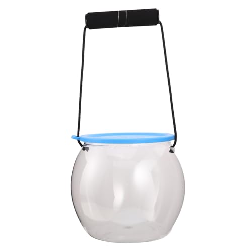 GLEAVI Transparenter Strapazierfähiger Angelkübel mit Deckel und Griff Salzwasserbeständig Kompakt und Tragbar für Strandangeln Krabbenfang und Kleine Meereslebewesen Praktischer von GLEAVI