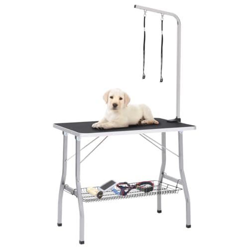Furniture Garden Verstellbarer Hundepflegetisch mit 2 Schlaufen und Korb Furniture Garden Verstellbarer Hundepflegetisch mit 2 Schlaufen und Korb von GLETSF