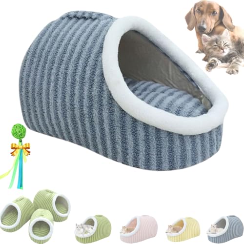 GLIART Pawcart Gemütliches Haustierbett für Hauskatzen und kleine Hunde, Höhle mit Bezug, rutschfest, waschbar, weicher Hausschuh-Schlafsack für kleine, mittelgroße Haustiere (Blau, M-7,5 kg) GLIART Pawcart Gemütliches Haustierbett für Hauskatzen und kleine Hunde, Höhle mit Bezug, rutschfest, waschbar, weicher Hausschuh-Schlafsack für kleine, mittelgroße Haustiere (Blau, M-7,5 kg) von GLIART