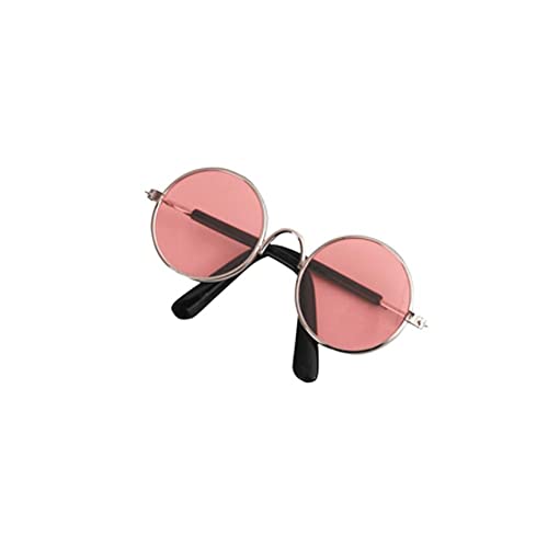 C7q8 Hundesonnenbrille, Vintage-Stil, rund, reflektierend, für kleine Haustiere, Requisiten von GLIMDA