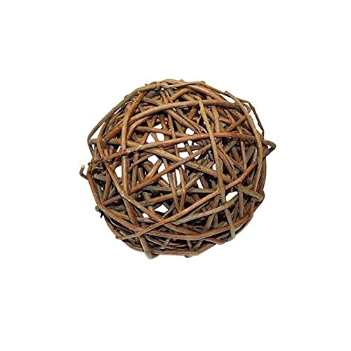 GLIMDA Willow Balls Kauspielzeug aus Rattan, Korbgeflecht, bunt, für Haustiere, Katzen, Tier, Kätzchen, interaktives Sound, Spielzeug, Bissball, Kauen, Spielen von GLIMDA