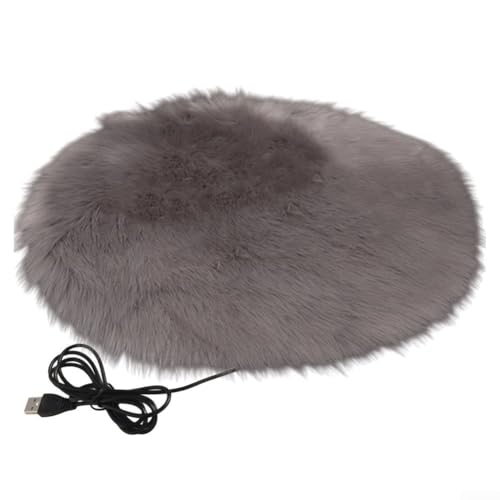 GLOBALHUT Haustier-Heizkissen, verstellbar, beheiztes Kissen, Plüsch-Heizdecke, USB-Aufladung, Heizmatte für kleine Hunde, Katzen (grau) von GLOBALHUT