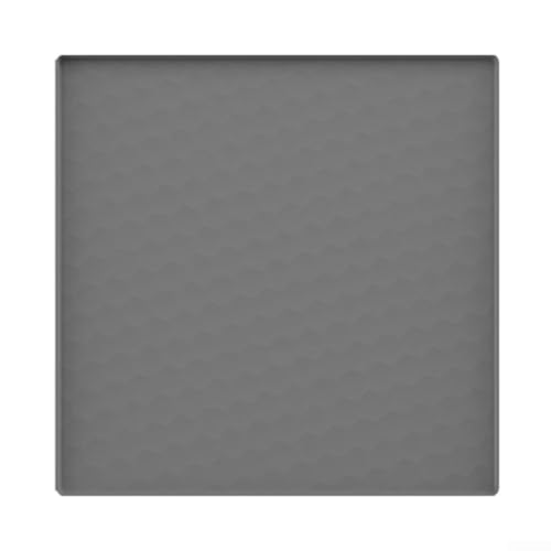 Silikon-Kühlschrankmatte mit erhöhtem Rand – wasserdichte Unterlage für den Kühlschrank als Bodenschutz – Mehrzweck-Küchengeräte-Matte (60 x 60 cm, grau) von GLOBALHUT