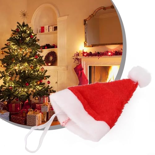 Weihnachtsmütze für Haustiere, Katzen, Hunde, Weihnachtsmannmütze, Weihnachtsfeiertagskostüm, für Silvester, festliches Partyzubehör Weihnachtsmütze für Haustiere, Katzen, Hunde, Weihnachtsmannmütze, Weihnachtsfeiertagskostüm, für Silvester, festliches Partyzubehör von GLOBALHUT