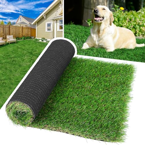 GLOBREEN Kunstrasen für Hunde, Töpfchentraining, 90 x 150 cm, Outdoor-Teppiche für Haustiere, Terrasse, Balkon, mit Ablaufloch von GLOBREEN