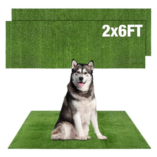 GLOBREEN Kunstrasen für Hunde-Töpfchentraining, 2 Stück, Ersatz-Teppich für Kunstrasen, Outdoor-Teppiche für Haustiere, Terrasse, Balkon, mit Ablaufloch GLOBREEN Kunstrasen für Hunde-Töpfchentraining, 2 Stück, Ersatz-Teppich für Kunstrasen, Outdoor-Teppiche für Haustiere, Terrasse, Balkon, mit Ablaufloch von GLOBREEN