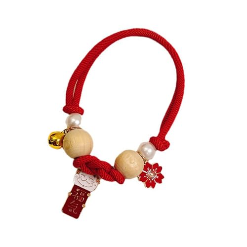 Antifloh-Zeckenhalsband, Leichtes, Langlebiges, Sicheres Flohlauskontrollhalsband für Katzen und Hunde (Rot M) von GLOGLOW