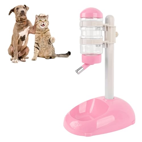 Automatische Stehwasserspender Schüssel, Höhe Einstellbare 500 Ml Kapazität Pet Feeder mit Stabstruktur Fördern eine Bessere Flüssigkeitszufuhr für Welpen (GLOGLOWa64h182w0k-13) von GLOGLOW