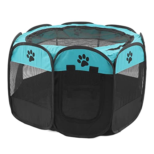 GLOGLOW Faltbarer Haustier-Laufstall mit Atmungsaktivem Netz, Mehrzweck-Hundehüttenzelt für den Innen- und Außenbereich, Leicht zu Reinigen, Anwendbar für Hunde und Katzen von GLOGLOW