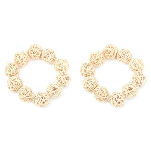 GLOGLOW 20 Stück Papageien-Rattan-Kugeln, Rattan-Weidenbälle, Haustier-Beißball, Kauspielzeug, Kleintiere, Käfigzubehör für Sittiche, Wellensittiche, Kakadus, Hochzeit, Party, von GLOGLOW