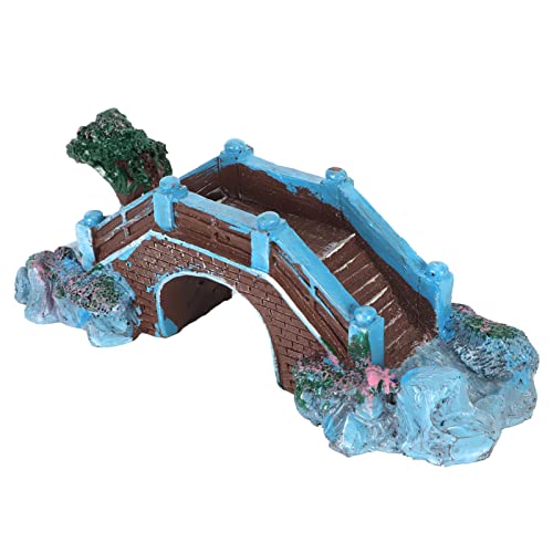 GLOGLOW Aquarium Arch Bridge, Simulation Aquarium Bridge Ornament Fish Hide House Resin Fish Tank Arch Bridge Künstliche Landschaftsdekoration für die Landschaftsgestaltung von GLOGLOW