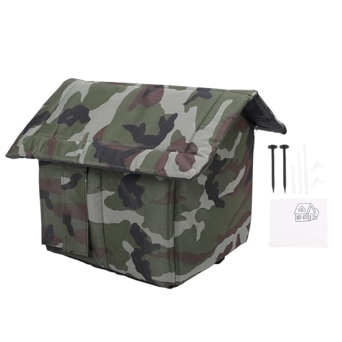 GLOGLOW Cat House, Großer Raum Hochfestdesign Tragbares Faltbares Katzenhaus Wasser Wasserdicht Beigefügt, Multi Funktional Bequeme Haustierbetthöhle für den Innenraum Im Freien (L) von GLOGLOW