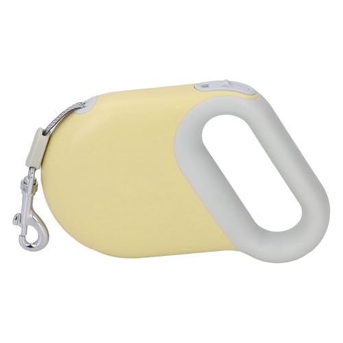 GLOGLOW Einziehbare Hundeleine, 16,4 Fuß Hundegurte Renner Pet -Leinen mit Ergonomischem Griffabfallbeutelhalter für Gehen Im Freien Einstellbar (Yellow) von GLOGLOW