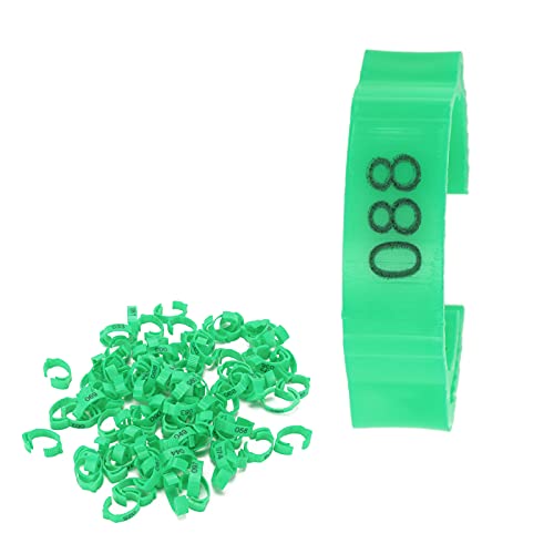 GLOGLOW Geflügelbein 100pcs Geflügelfußringe, Identifikationsbeinbänder Nummerierte für Hühnerente Vogel mit Einziehbarem Design 6 Kartenschlitzen Sicheres Material Geflügel und Vieh (Grün (100 GLOGLOW Geflügelbein 100pcs Geflügelfußringe, Identifikationsbeinbänder Nummerierte für Hühnerente Vogel mit Einziehbarem Design 6 Kartenschlitzen Sicheres Material Geflügel und Vieh (Grün (100 von GLOGLOW