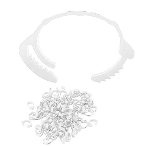 GLOGLOW Geflügelbein 100pcs Geflügelfußringe, Identifikationsbeinbänder Nummerierte für Hühnerente Vogel mit Einziehbarem Design 6 Kartenschlitzen Sicheres Material Geflügel und Vieh (Weiß (100 GLOGLOW Geflügelbein 100pcs Geflügelfußringe, Identifikationsbeinbänder Nummerierte für Hühnerente Vogel mit Einziehbarem Design 6 Kartenschlitzen Sicheres Material Geflügel und Vieh (Weiß (100 von GLOGLOW