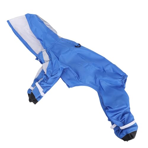 GLOGLOW Hund Regenmantel, Leichtgewichtige Polyester Welpe Regenjacke Poncho mit Kapuze und Leinenring für Kleine Hunde Laufen Wanderabenteuer Regeny Day (M) von GLOGLOW