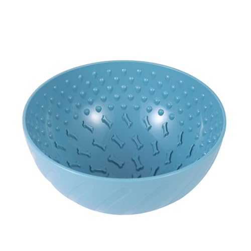 GLOGLOW Hund Slow Feeder, Anti Tipping Design Hund Lick Lick Schüssel mit Anti -Schlupf -Basis Interaktive Kapazität Plastik Haustier Slow Feeder Schüssel für Hunde Welpen Katzen (Blue) von GLOGLOW