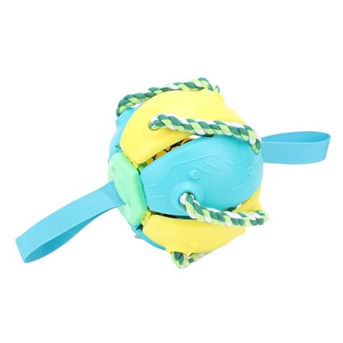 GLOGLOW Hundeball mit Seil, Kauenspielzeug für Haustiere Tragen Gegen Interaktives Hundeballspielzeug für Training Im Freien Spielübung Mentale Stimulation (Green) von GLOGLOW
