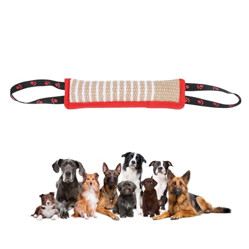 GLOGLOW Hundebiss-Schlepperspielzeug, Jute-Schlepperspielzeug, Hundetraining, Kampfkissen, 2 Griffe, Interaktives Kissen, Ziehspielzeug, Hundetrainingsausrüstung für Kleine, (Rotes GLOGLOW Hundebiss-Schlepperspielzeug, Jute-Schlepperspielzeug, Hundetraining, Kampfkissen, 2 Griffe, Interaktives Kissen, Ziehspielzeug, Hundetrainingsausrüstung für Kleine, (Rotes von GLOGLOW