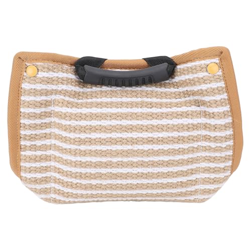 GLOGLOW Hundetraining Bite -Kissen, Professionelles Tragbares Hundetraining Bite Kissen Interaktive Spielspielzeug Anti -Tränen -Jute -Pad -Hund Bisshülle mit Griffen von GLOGLOW