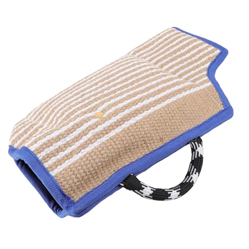 GLOGLOW Jute Hundebisshülle, 19.7x11.8in Arm Gepolstert Schutz Beißhülle Tugging Toy Puppy Training Interaktives Spiel mit Griff für Große Rassen Deutsch Schäferhund Mastiff GLOGLOW Jute Hundebisshülle, 19.7x11.8in Arm Gepolstert Schutz Beißhülle Tugging Toy Puppy Training Interaktives Spiel mit Griff für Große Rassen Deutsch Schäferhund Mastiff von GLOGLOW