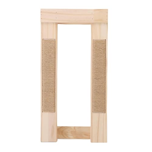 GLOGLOW Katze Scratcher Haustier Kratz Brett Katze Kratz Brett Pine Holz Paarungs Bank für Katzen mit Pedal Erhöhtes Kratz Brett 21,7x10,8x3,1 Zoll (Hanfseilstil) von GLOGLOW