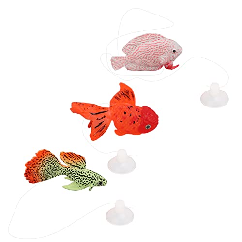 GLOGLOW Künstliche leuchtende Fische, flüssige Aquarienverzierung Bunte, sichere, harmlose Simulation aus Silikon für Aquarien; von GLOGLOW