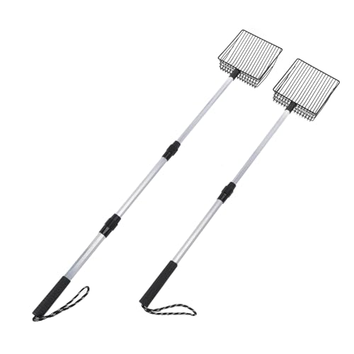 GLOGLOW Langes Handling des Metall -Metall -Hühnchens, Metranzschaufels, Verstellbarer Haustier Erdnussdusche für Stresslose Reinigung, für Haustierbesitzer, Eisenmaterial von GLOGLOW