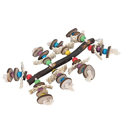 Maisschalen-Vogel-Kauspielzeug, Sicherer Holzanhänger für Papageien, Klettern, Beißen, Käfigdekoration Zum Kauen und Spielen von Vögeln (L 45 cm) von GLOGLOW