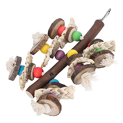 Maisschalen-Vogel-Kauspielzeug, Sicherer Holzanhänger für Papageien, Klettern, Beißen, Käfigdekoration Zum Kauen und Spielen von Vögeln (S 40 cm) von GLOGLOW