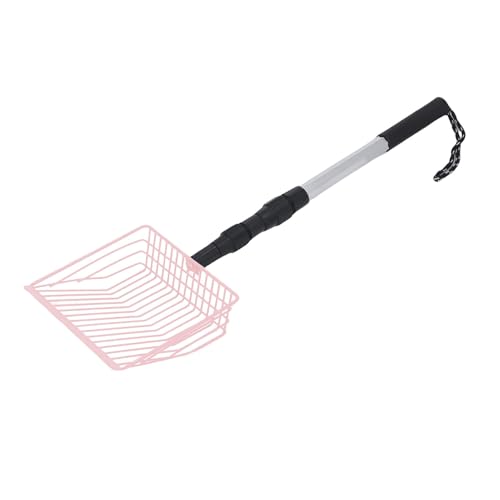 GLOGLOW Metal Chicken Müll Schaufel ， Verstellbarer Nicht -Stick -Schaufel Edelstahl Tiefe Schaufel mit 22,4 Bis 41,7 "Langer Griff für Home Cat Farm Chicken Coop (Rosenate) von GLOGLOW