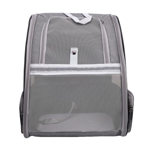 GLOGLOW Pet Carrier -, Faltbare Multifunktionale Tragbare Haustier -Reiseträger mit Atmungsaktiven Maschenpaneele für Kleine Mittelgroße Große Hunde Katzen (Grey) von GLOGLOW