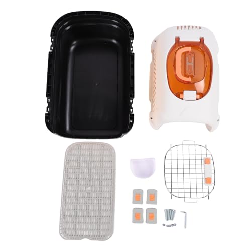 GLOGLOW Plastikhund Zwinger Plastikhund Kiste Kunststoff Haustierträger Fluggesellschaft Zugelassener Abnehmbarer Oberlicht Reisekiste mit Griff für Kleine Haustiere Katzen Hunde (Purple) von GLOGLOW