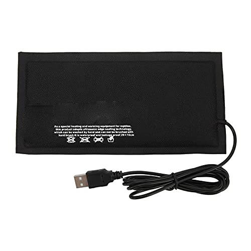 GLOGLOW Reptilienheizungsmatte, Konstante Temperatur 45 ° C Kohlefaserfeuchtigkeitsfeuchtigkeitsfachtheizung für Kleine Tiere mit USB -Stecker für (Kleine 20 * 10 cm (konstante Temperatur von GLOGLOW