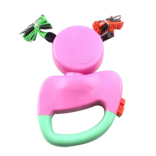 GLOGLOW Versenkbare Hundeleine für 2 Hunde, 9,84 Fuß Dual -Blei mit Reflektierend (PINK) von GLOGLOW