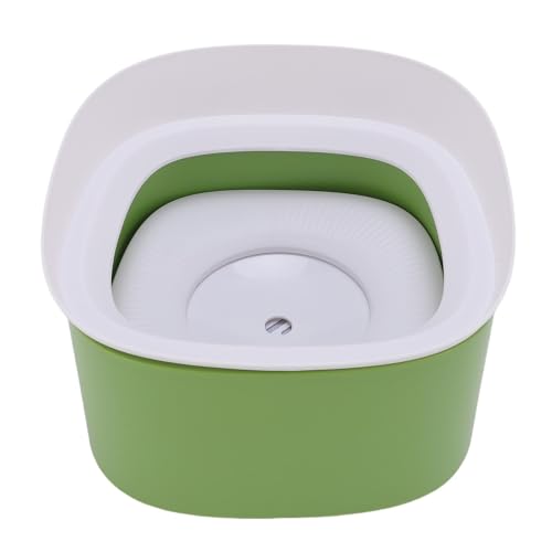 GLOGLOW Wassernapf für Hunde, Auslaufsicher, Schwimmend, Erhöht, Spritzwassergeschützt, kein Durcheinander, Langsamer Wasserspender Zur Vorbeugung von Nassen Mäulern, für Drinnen und (Green) von GLOGLOW