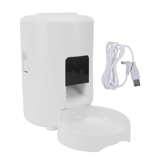 GLOGLOW WiFi Pet Feeder, Automatic Cat Dog Feeder 2L Große Kapazität Smart Dog Food -Spender mit App -Fernbedienung Zeitgesteuerte Fütterung für Haustiere zu Hause (White) von GLOGLOW