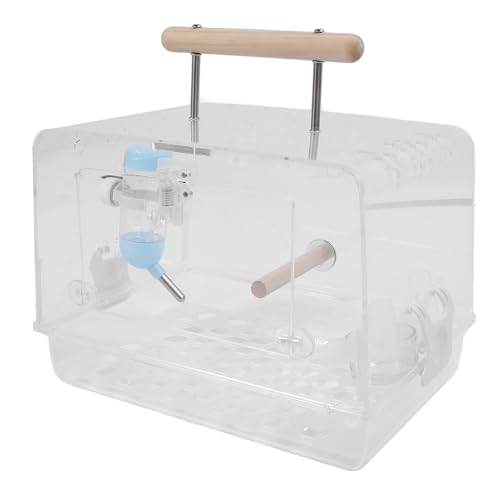 Hamsterträger Käfig, Acrylkäfig -Käfig -Lebensraum mit Holzbarsch Wasserflasche Futterschale für Meerschweinchen Igel Zwerg Hamster Hamsterträger Käfig, Acrylkäfig -Käfig -Lebensraum mit Holzbarsch Wasserflasche Futterschale für Meerschweinchen Igel Zwerg Hamster von GLOGLOW
