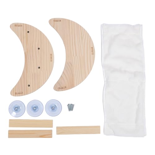 Haustier -Hängemattenbett, Schwingenförmiges Design Katze Fensterbett mit Starker Saugnapfbecher Multifunktional Kiefernholz Holz Bequeme Fenstermontage Haustier Barsch für Haustier -Hängemattenbett, Schwingenförmiges Design Katze Fensterbett mit Starker Saugnapfbecher Multifunktional Kiefernholz Holz Bequeme Fenstermontage Haustier Barsch für von GLOGLOW