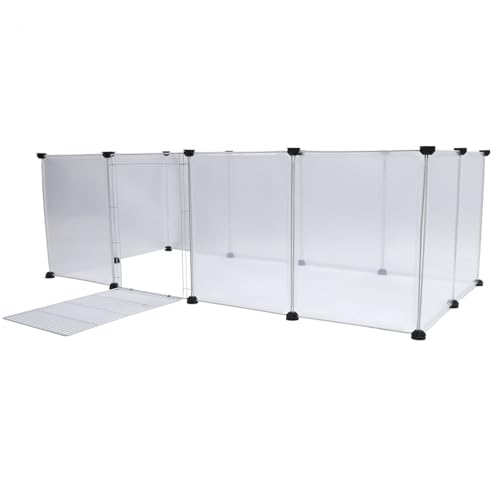 GLOGLOW Haustier-Laufstall, Transparenter Kunststoff-Zaun für Hunde und Katzen, für den Innen- und Außenbereich, Zaun Zum Selbermachen, Übungszaun für Kleine Tiere, (12 Stück klein 38 x GLOGLOW Haustier-Laufstall, Transparenter Kunststoff-Zaun für Hunde und Katzen, für den Innen- und Außenbereich, Zaun Zum Selbermachen, Übungszaun für Kleine Tiere, (12 Stück klein 38 x von GLOGLOW