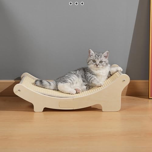 Holzkatze Hängemattenbett, Robuste Konstruktion Gemütlicher Rastplatz Modernes Holzkatze Kratzbett Leicht zu Katzenbett für Katzenwandmöbel Einzustellen Holzkatze Hängemattenbett, Robuste Konstruktion Gemütlicher Rastplatz Modernes Holzkatze Kratzbett Leicht zu Katzenbett für Katzenwandmöbel Einzustellen von GLOGLOW