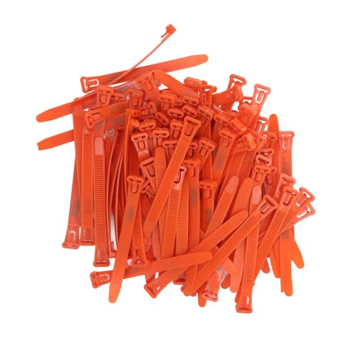 Hühnerbeinringe, Nummerierte Hühneridentifikationsbänder Tags 1-100 Wiederverwendbar für Ducks Chicks Taubengans mit PP-Material für das Zuchtmanagement Betrieb oder Zucht (ORANGE) von GLOGLOW