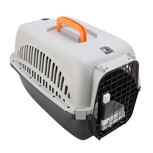 Hundeträger, Reise -Haustierträger Kunststoff Pet Transport Box Beatmte Kiste Welpen Trainingskiste mit Reichlich Platz für Outdoor -Abenteuer Tierarztbesuche (Black) von GLOGLOW