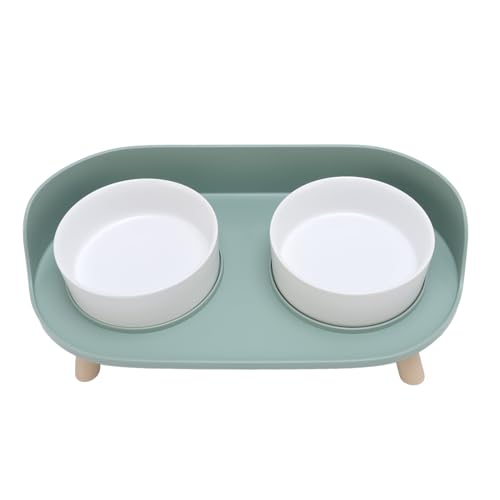 Katzen-Wassernäpfe, erhöhte Keramikschüsseln, Design Katzenfutterschalen mit multifunktionalem Ständer, Anti-Slash, spritzwassergeschützt, für Katzen-Wassernäpfe, erhöhte Keramikschüsseln, Design Katzenfutterschalen mit multifunktionalem Ständer, Anti-Slash, spritzwassergeschützt, für von GLOGLOW