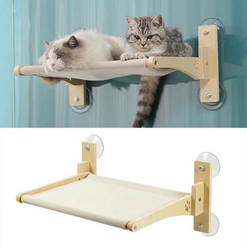 Katzenfenster Hängematte, Katzenfenster Barch mit Saugnapfbecher Hoher Belastungskapazität Sparen Sie Hölzerne Katzenfenster Hängemattenbett Sitz für Sonnige Fensteransichten Katzenfenster Hängematte, Katzenfenster Barch mit Saugnapfbecher Hoher Belastungskapazität Sparen Sie Hölzerne Katzenfenster Hängemattenbett Sitz für Sonnige Fensteransichten von GLOGLOW