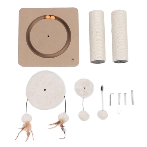 Katzenkratzerpost, Multifunktionales Stilvolles Aussehen Interaktives Design Katzenkratzer Post Praktisch Unteren Plattenspieler -Katze Kratzer mit Ballspielzeug für Innenräume Katzenkratzerpost, Multifunktionales Stilvolles Aussehen Interaktives Design Katzenkratzer Post Praktisch Unteren Plattenspieler -Katze Kratzer mit Ballspielzeug für Innenräume von GLOGLOW