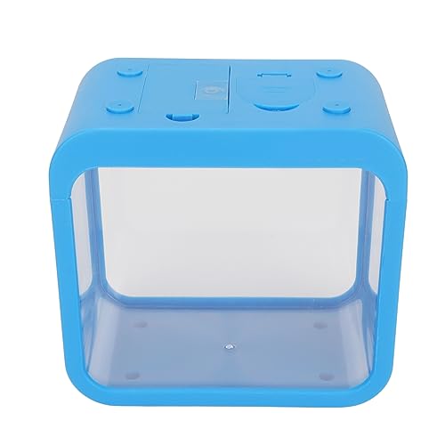 Mini-Aquarium, LED-Licht, Kleines Betta-Aquarium, Starter-Set, Transparentes Aquarium-Starter-Set mit Futterloch für Betta-Garnelen, Guppy-Quallen Mini-Aquarium, LED-Licht, Kleines Betta-Aquarium, Starter-Set, Transparentes Aquarium-Starter-Set mit Futterloch für Betta-Garnelen, Guppy-Quallen von GLOGLOW