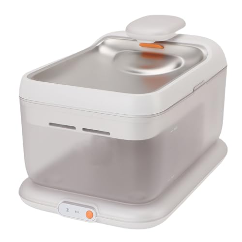 Pet Smart Water Fountain, 4,5 -L -drahtloser Smart Pet Pet Spenser Edelstahl Großer Hund Zirkulierter Feeder mit Bequemer Trinkschüssel für Kontinuierliches Wasser von GLOGLOW