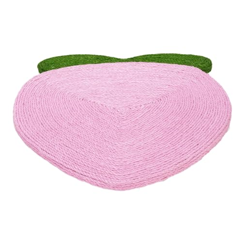 Pfirsichkatze Kratzkugel, Obstform Jute Dekoratives Spielzeug mit Kletterspiel Kratzfähigkeiten für Möbel für Wohnzimmer Schlafzimmer von GLOGLOW