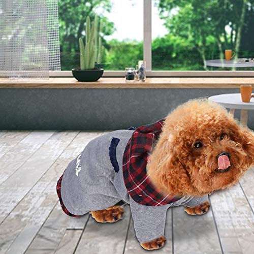 Warmer Baumwollmantel für Hunde, Rot, Schön, Weich, Bequem, Lächeln, Verdickte Kleidung für und Winter, Geeignet für Kleine Hunde (M) von GLOGLOW